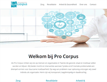 Tablet Screenshot of pro-corpus.nl